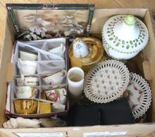 BOX LOT OF CUPS AND SAUCERS