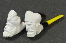 TWO MEERSCHAUM PIPES