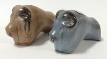 TWO RARE BLUE MOUNTAIN POTTERY FIGURINES