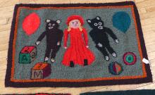 THREE "TEDDY BEAR" HOOKED RUGS