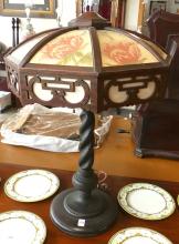 ANTIQUE "BARLEY-TWIST" TABLE LAMP