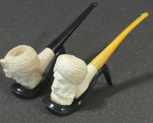 TWO MEERSCHAUM PIPES