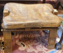 CAMEL SADDLE FOOTSTOOL