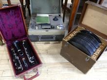 CLARINET, TAPECORDER AND RECORDS