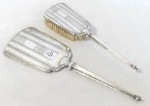 ART DECO STERLING BRUSH AND MIRROR