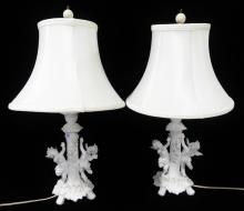 PAIR OF ITALIAN CERAMIC TABLE LAMPS