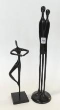 TWO LOUISE HEDERSTROM BRONZE SCULPTURES