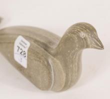 THREE INUIT SOAPSTONE "BIRD" CARVINGS
