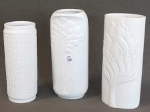 THREE MCM GERMAN PORCELAIN VASES
