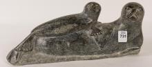 INUIT SOAPSTONE "SEALS" CARVING
