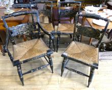 FOUR HITCHCOCK DINING CHAIRS