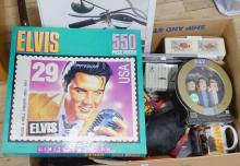 BOX LOT OF ELVIS COLLECTIBLES