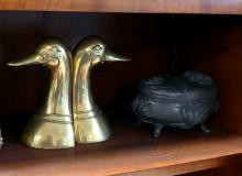 BRASS BOOKENDS, ETC.