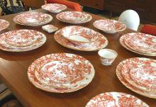 ROYAL CROWN DERBY "RED AVES" DINNERWARE