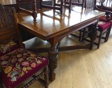 1920'S WALNUT DINING SET