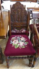 1920'S WALNUT DINING SET