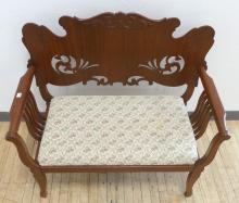 VINTAGE CARVED LOVESEAT