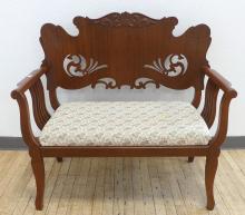 VINTAGE CARVED LOVESEAT