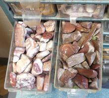 FOUR CASES OF MINERAL STONES