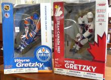 TWO LARGE "WAYNE GRETZKY" MCFARLANE FIGURES