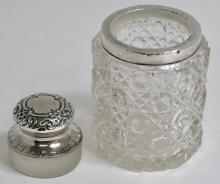 STERLING LIDDED JAR