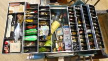 TWO TACKLE BOXES WITH CONTENTS