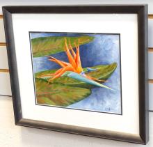 FRAMED PASTEL AND WATERCOLOUR