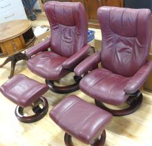 LADIES' AND GENTLEMEN'S STRESSLESS CHAIR SET