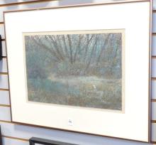 FRAMED PASTEL AND WATERCOLOUR