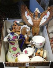 BOX LOT OF CHINA AND FIGURINES