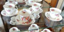 EIGHT ENGLISH CUPS AND SAUCERS