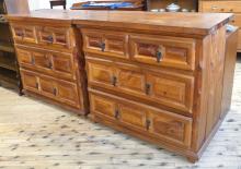 PAIR OF MEXICAN CEDAR CHESTS OF DRAWERS