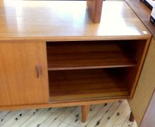 DANISH TEAK CREDENZA WITH HUTCH TOP