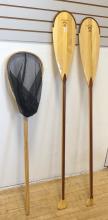 PAIR OF PADDLES AND FISHING NET