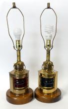 PAIR OF "SHIP'S LANTERN" TABLE LAMPS