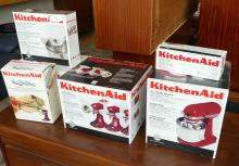 SIX KITCHEN AID MIXER ATTACHMENTS