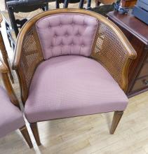 PAIR OF CANED ARMCHAIRS