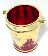 MURANO RUBY GLASS WINE COOLER