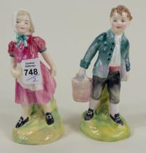 ROYAL DOULTON "JACK" AND "JILL" FIGURINES