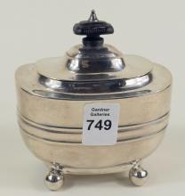 ANTIQUE STERLING TEA CADDY