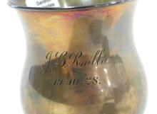 BIRKS RING BOX AND STERLING CUP