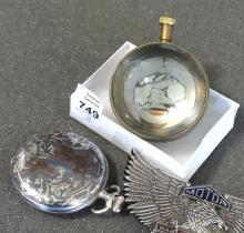 POCKET WATCH, PENDANT WATCH AND BELT BUCKLE