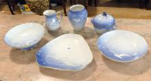 SIX PIECES OF BING AND GRONDAHL PORCELAIN