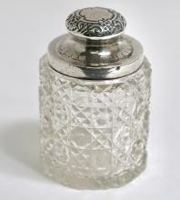 STERLING LIDDED JAR