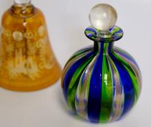 PERFUME BOTTLES AND BELL