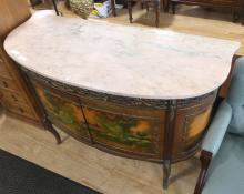 SPANISH MARBLE TOP CONSOLE CABINET