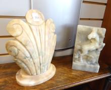 ALABASTER, MARBLE AND SOAPSTONE ITEMS