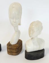 FOUR AFRICAN IVORY CARVINGS