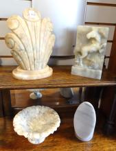 ALABASTER, MARBLE AND SOAPSTONE ITEMS