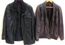 TWO LEATHER JACKETS